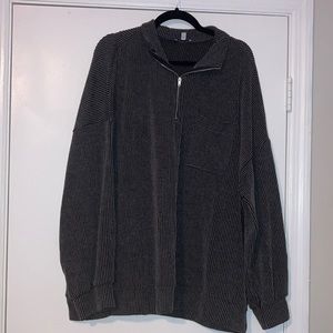 Ribbed Quarter Zip Jacket